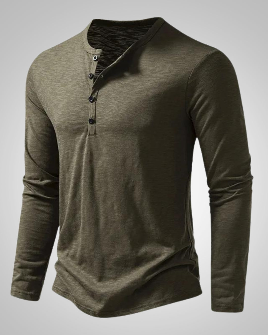 Peter | Herren Slim Fit Langarm Henleyshirt