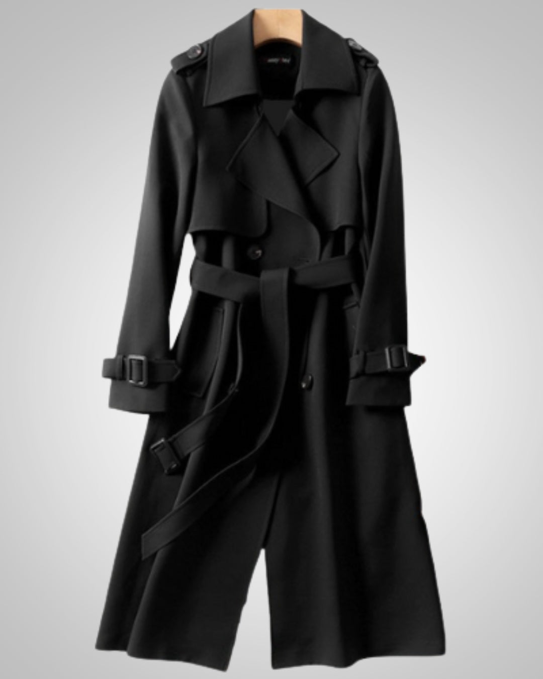 Sandra | Damen Klassischer Bindegürtel Trenchcoat