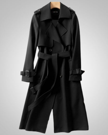 Sandra | Damen Klassischer Bindegürtel Trenchcoat