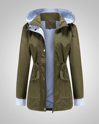 Anneliese | Damen Kapuze Kordelzug Regenjacke