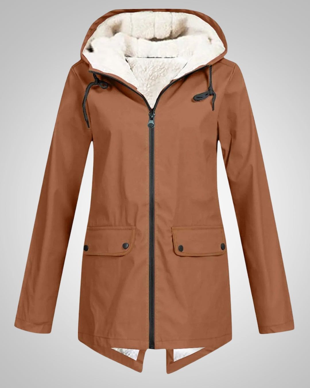 Melanie | Damen Gefütterte Reißverschluss Regenjacke