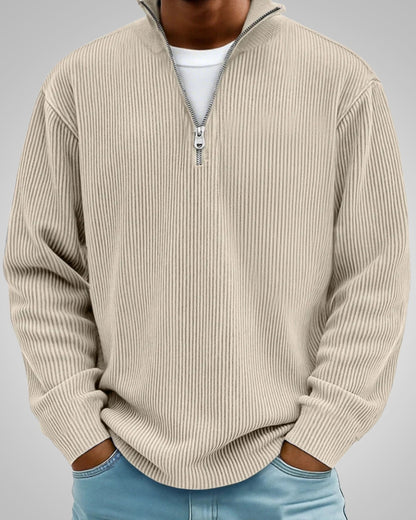 Richard | Herren Casual Half-Zip Strukturpullover