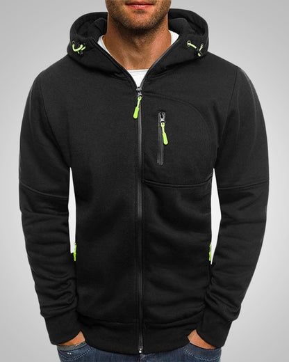 Bernd | Herren Lässiger Taschen Reißverschluss Hoodie