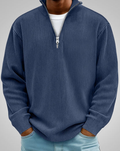 Richard | Herren Casual Half-Zip Strukturpullover