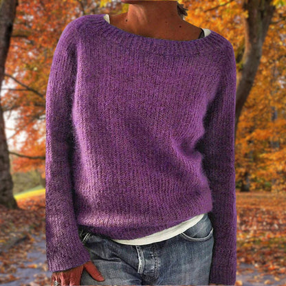 Charlotta | Damen Lässiger Lockere Passform Strickpullover