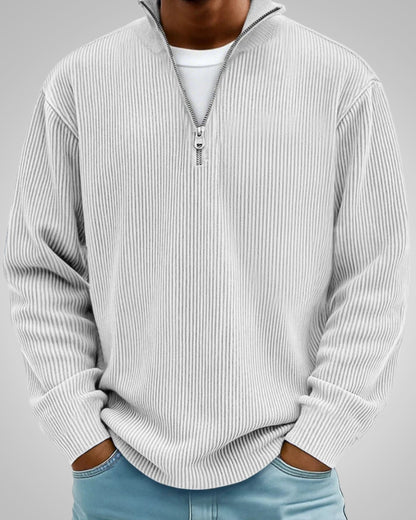 Richard | Herren Casual Half-Zip Strukturpullover