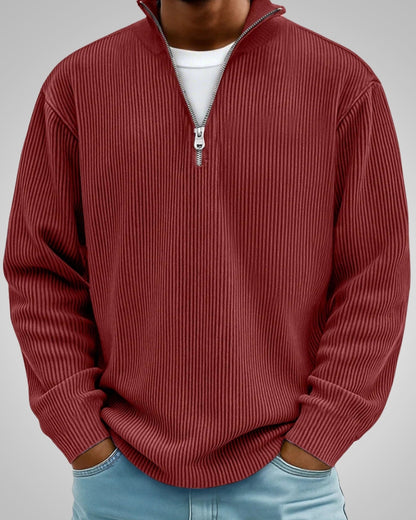 Richard | Herren Casual Half-Zip Strukturpullover