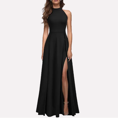 Dominique | Damen Formelles Abend Maxikleid mit Seitenschlitz