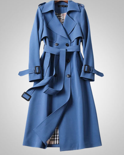 Sandra | Damen Klassischer Bindegürtel Trenchcoat
