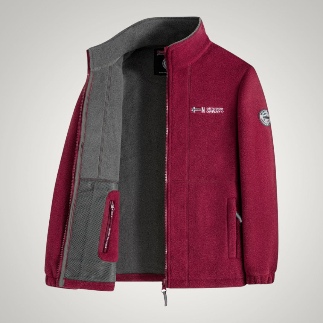 Finn | Herren Sportliche Warme Stehkragenjacke mit Reißverschluss