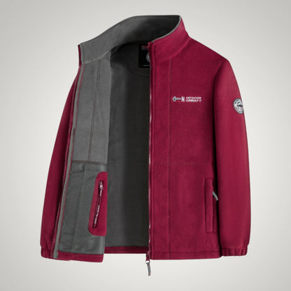 Finn | Herren Sportliche Warme Stehkragenjacke mit Reißverschluss