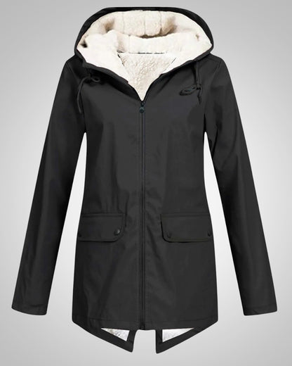 Melanie | Damen Gefütterte Reißverschluss Regenjacke