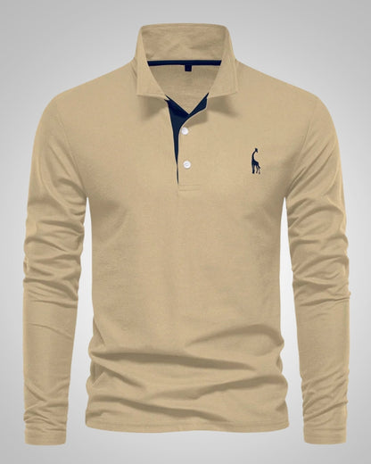 Paul | Herren Legeres Langen Ärmeln Poloshirt