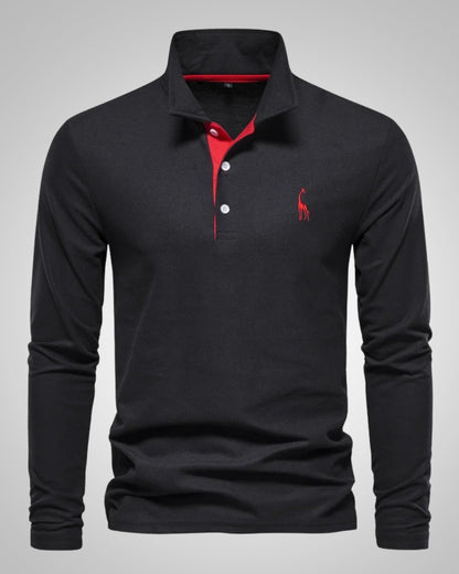 Paul | Herren Legeres Langen Ärmeln Poloshirt