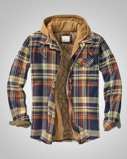 Klaus | Herren Casual Karierte Patchworkjacke