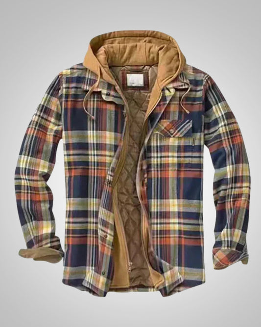 Klaus | Herren Casual Karierte Patchworkjacke