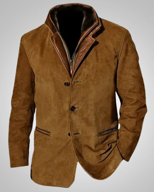 Frank | Herren Klassischer Reißverschluss Lederjacke