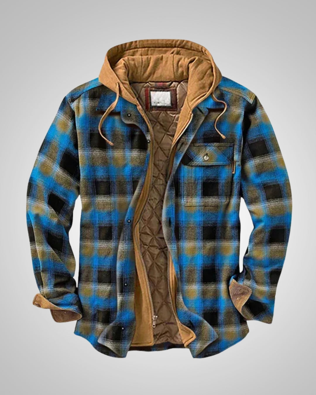 Klaus | Herren Casual Karierte Patchworkjacke
