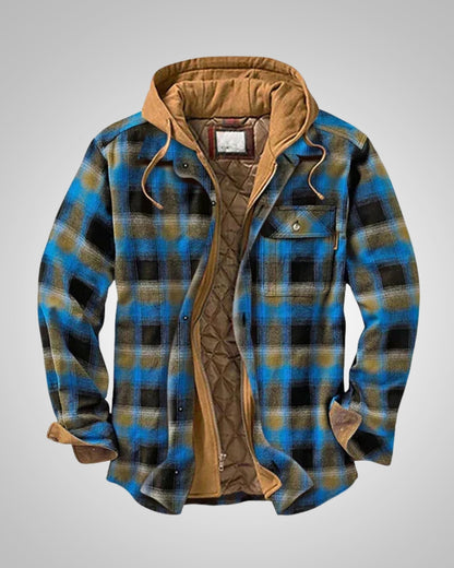 Klaus | Herren Casual Karierte Patchworkjacke