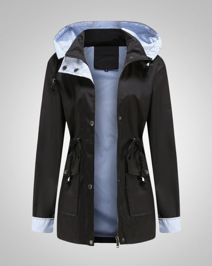 Anneliese | Damen Kapuze Kordelzug Regenjacke