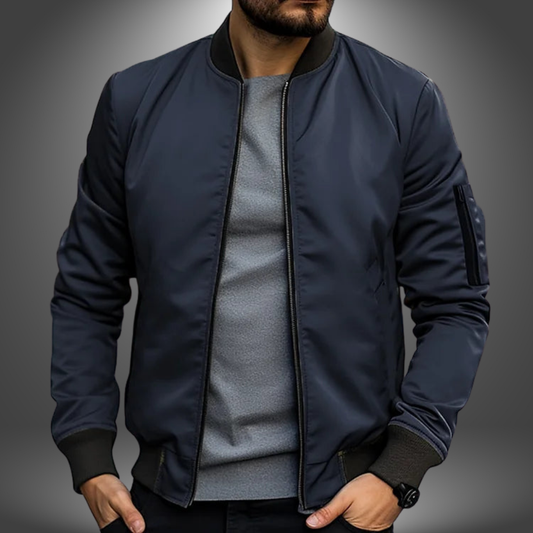 Herren Stehkragen Sommer Bomberjacke