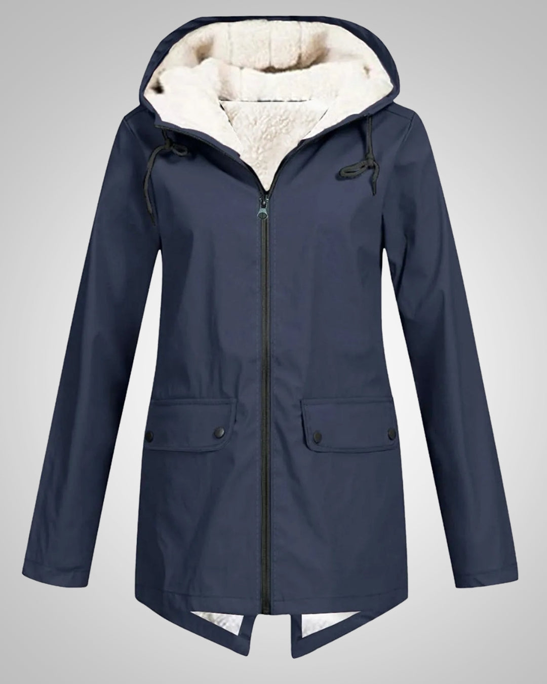 Melanie | Damen Gefütterte Reißverschluss Regenjacke