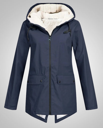 Melanie | Damen Gefütterte Reißverschluss Regenjacke