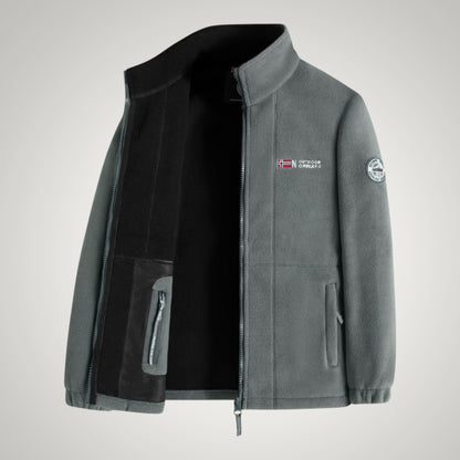 Finn | Herren Sportliche Warme Stehkragenjacke mit Reißverschluss
