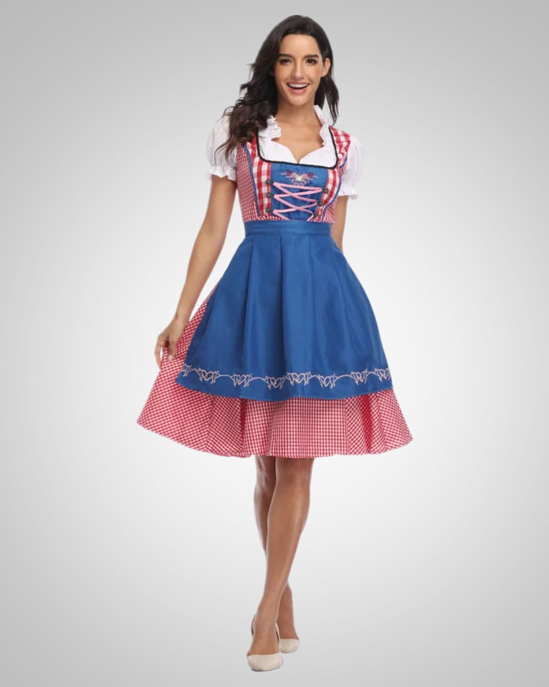 Greta | Damen Zeitloses Trachten Dirndl Midikleid