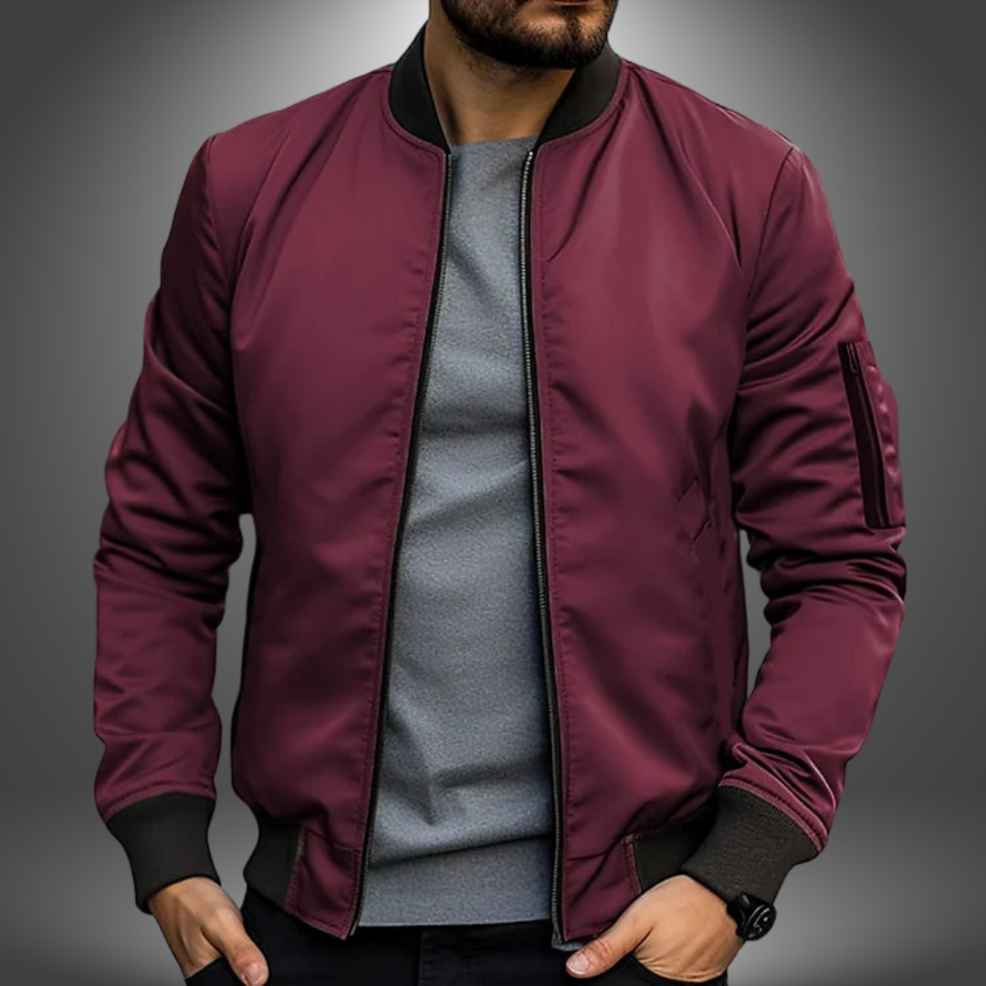 Herren Stehkragen Sommer Bomberjacke