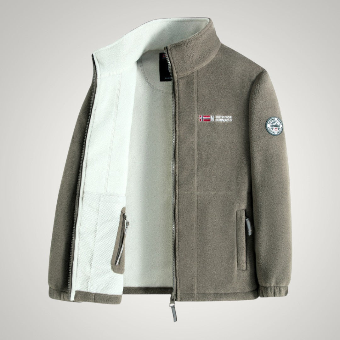 Finn | Herren Sportliche Warme Stehkragenjacke mit Reißverschluss