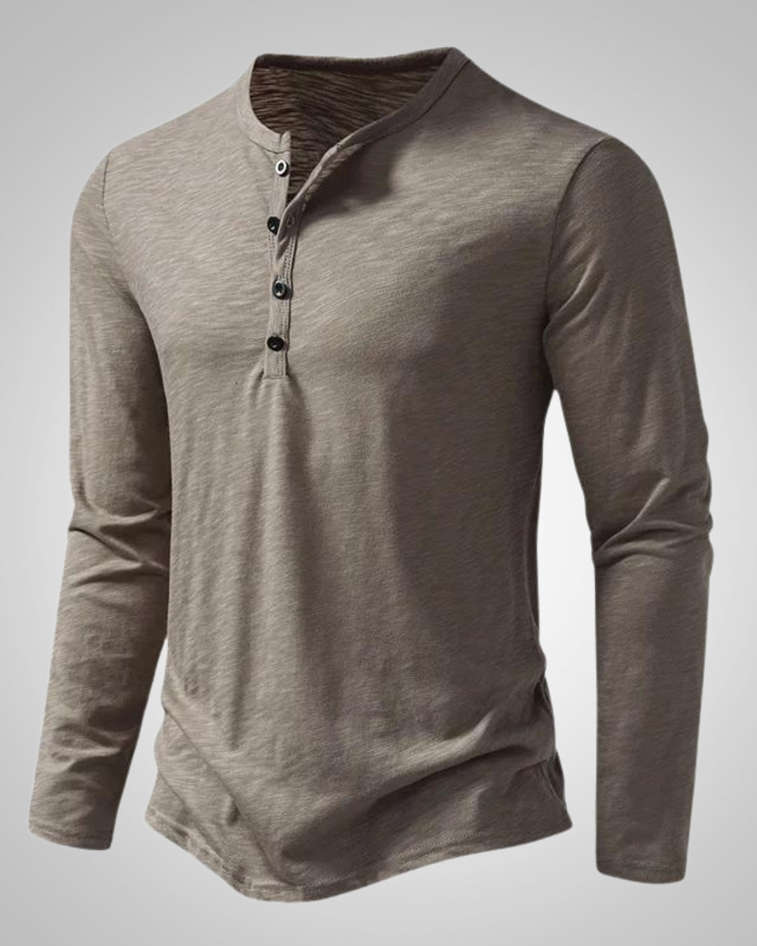 Peter | Herren Slim Fit Langarm Henleyshirt