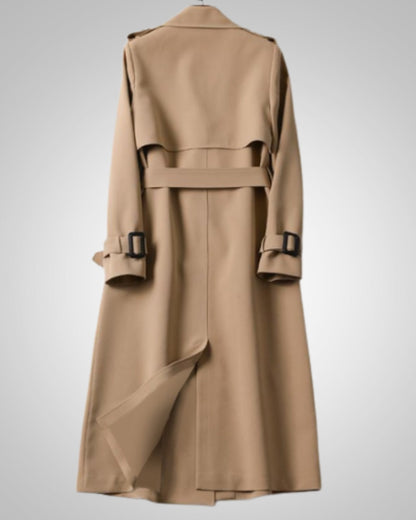 Sandra | Damen Klassischer Bindegürtel Trenchcoat
