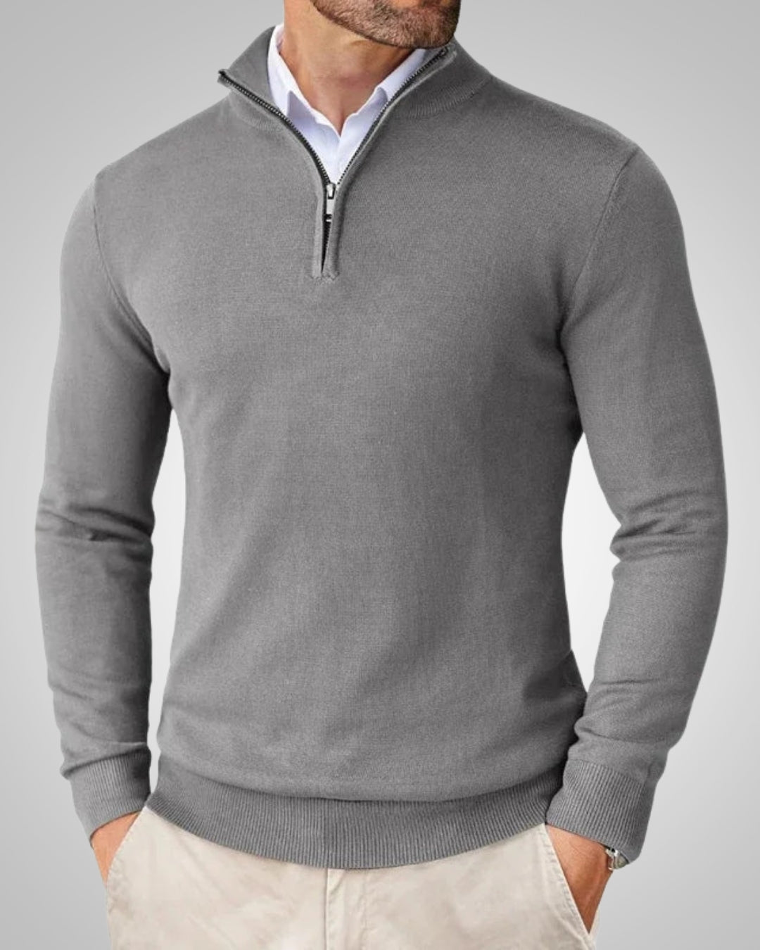 Kenneth | Herren Slim Fit Quarter-Zip Pullover