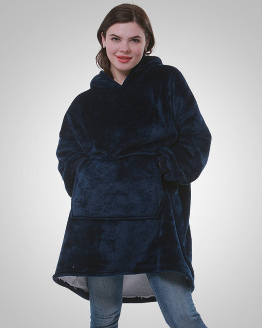 Susanne | Damen Kuschelige Oversized Kapuzendecke