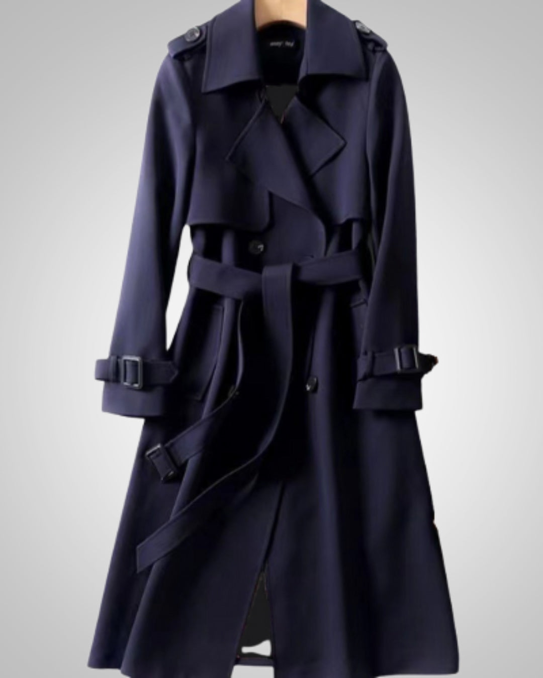 Sandra | Damen Klassischer Bindegürtel Trenchcoat