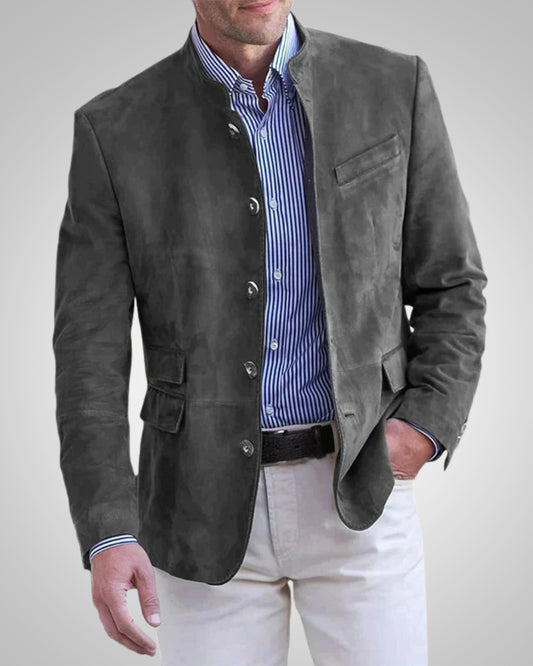 Paulex | Herren Klassischer Stehkragen Blazer