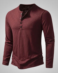Peter | Herren Slim Fit Langarm Henleyshirt