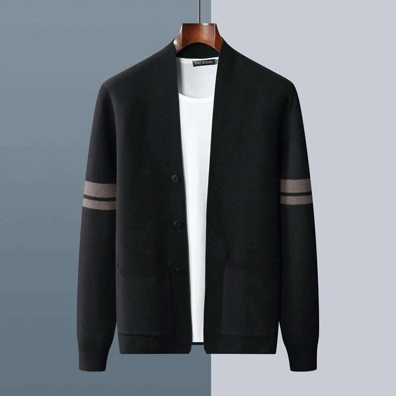 Tobias | Herren Taillierte Passform Strickjacke Pullover