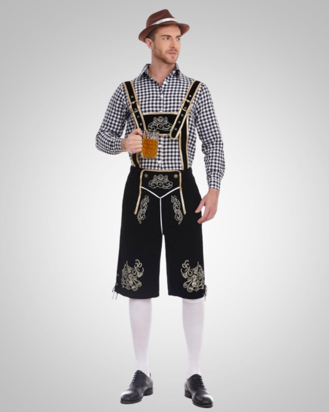 Alexander | Herren Lässig Oktoberfest Lederhose