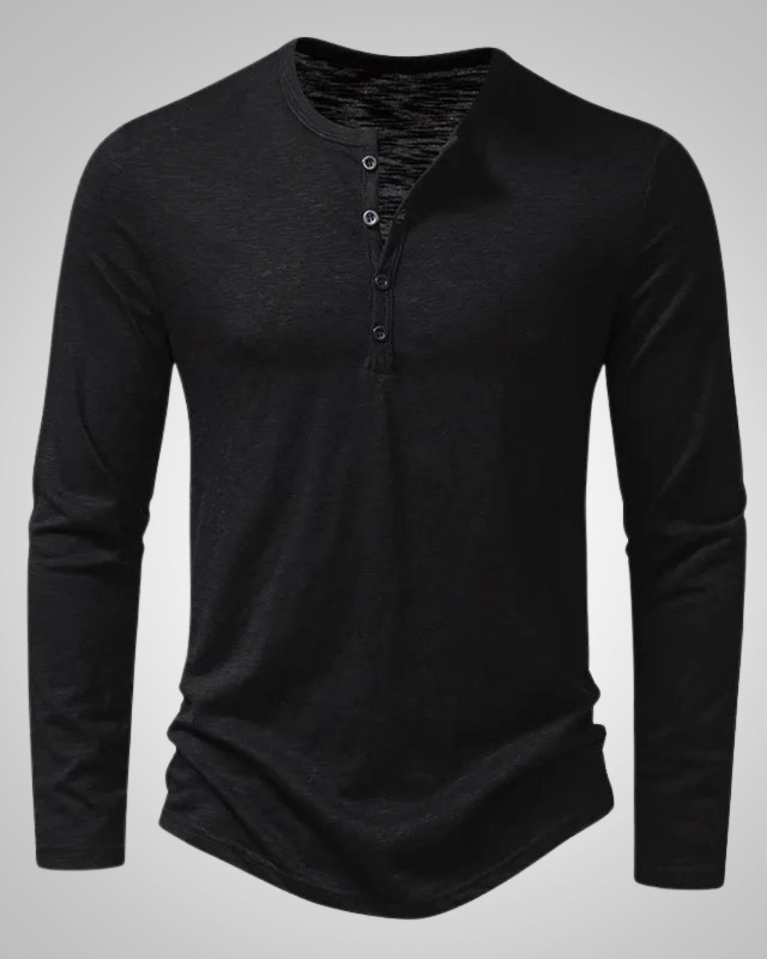 Gary | Herren Legeres Henley Longsleeve Shirt