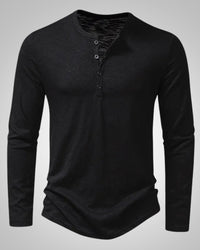 Gary | Herren Legeres Henley Longsleeve Shirt