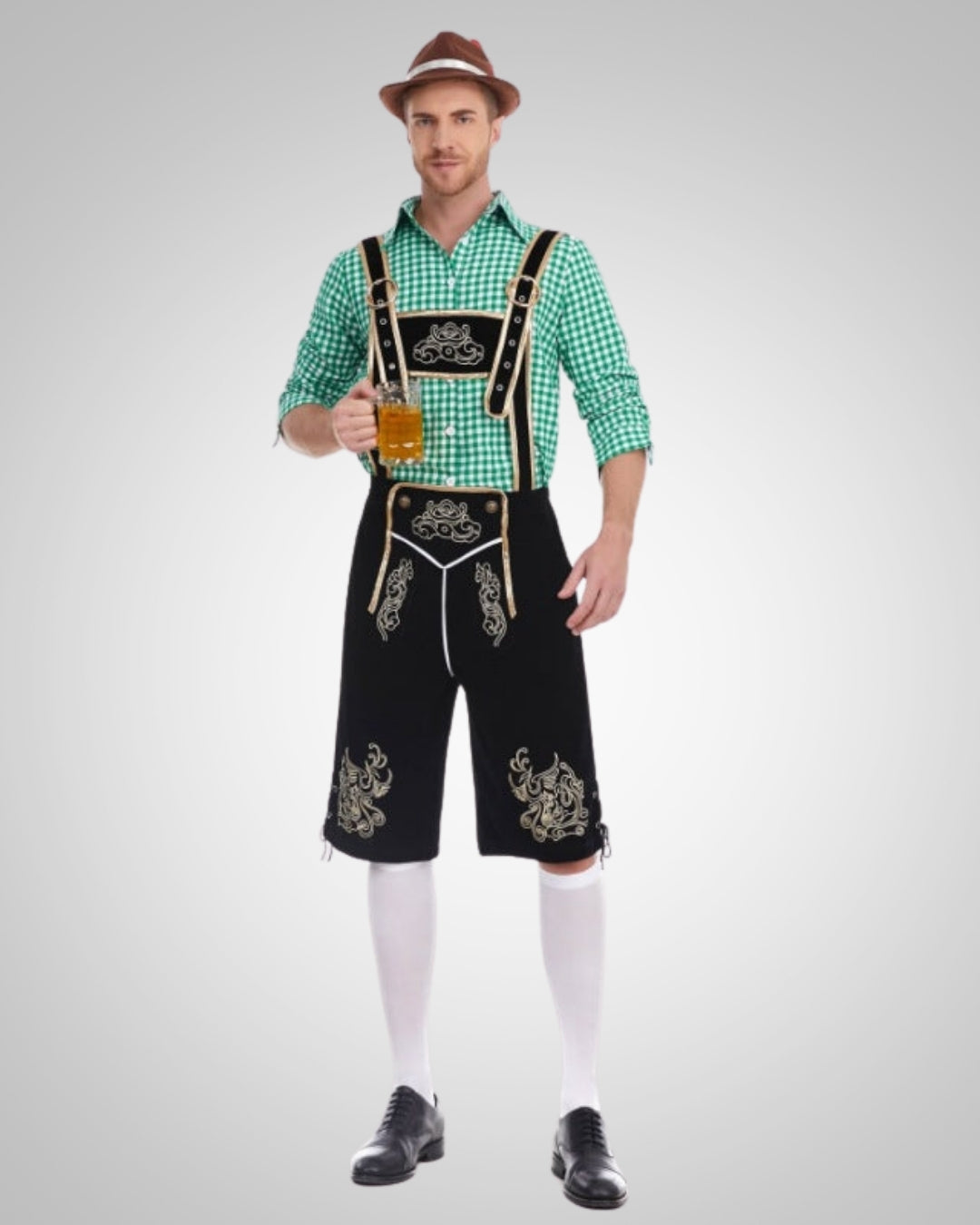 Alexander | Herren Lässig Oktoberfest Lederhose