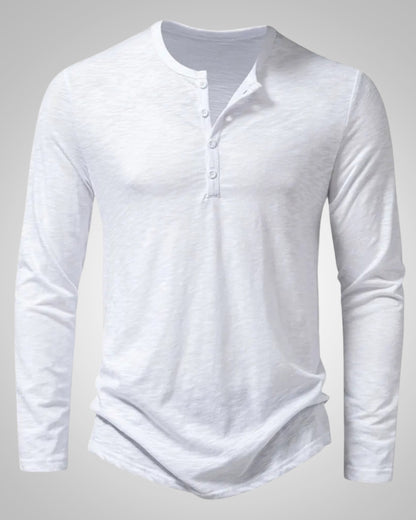 Gary | Herren Legeres Henley Longsleeve Shirt