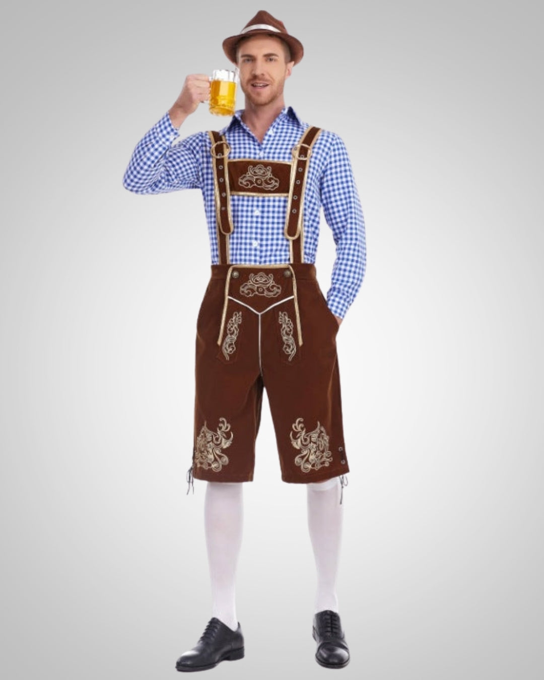 Alexander | Herren Lässig Oktoberfest Lederhose