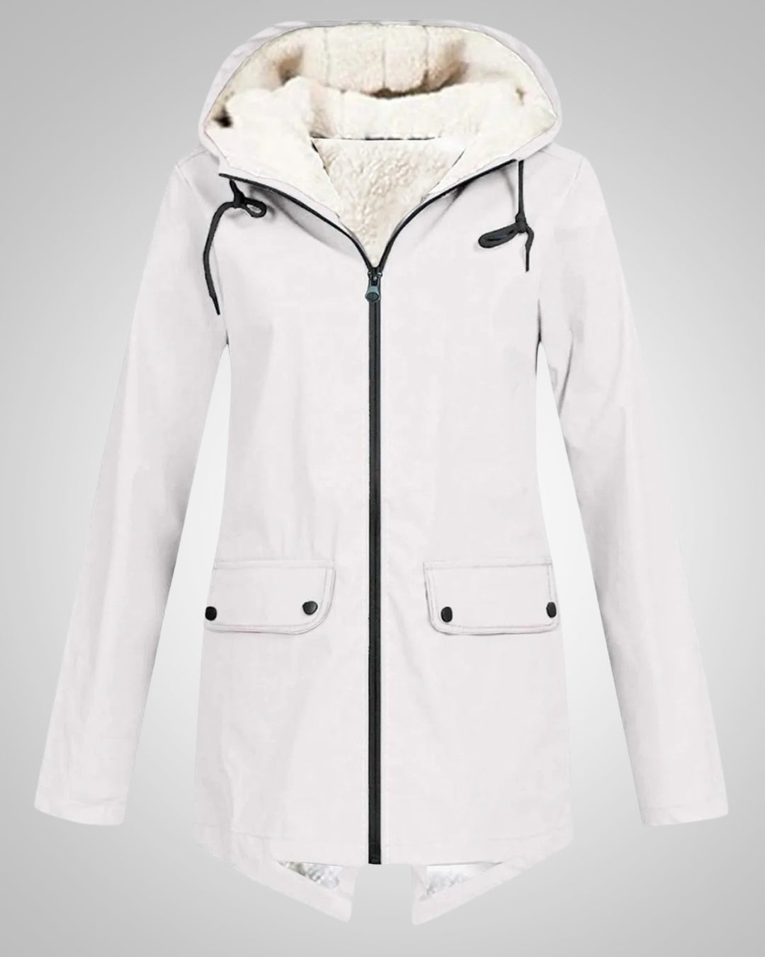 Melanie | Damen Gefütterte Reißverschluss Regenjacke