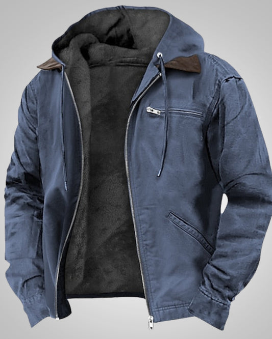 Jan | Herren Casual Bikerjacke mit Kapuze