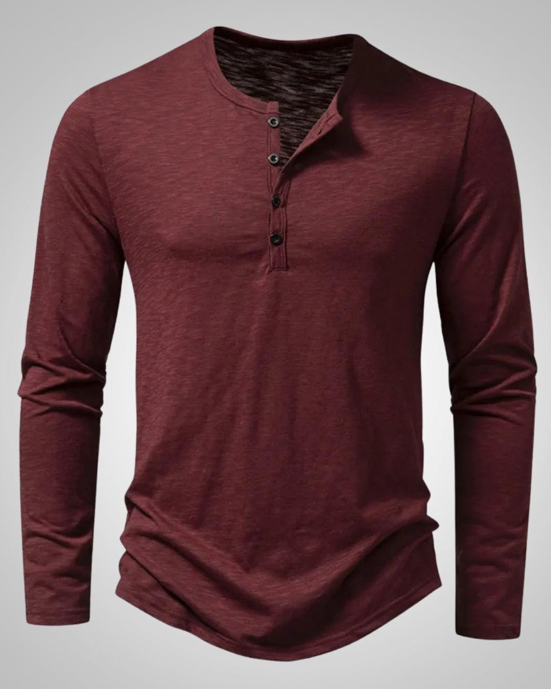 Gary | Herren Legeres Henley Longsleeve Shirt