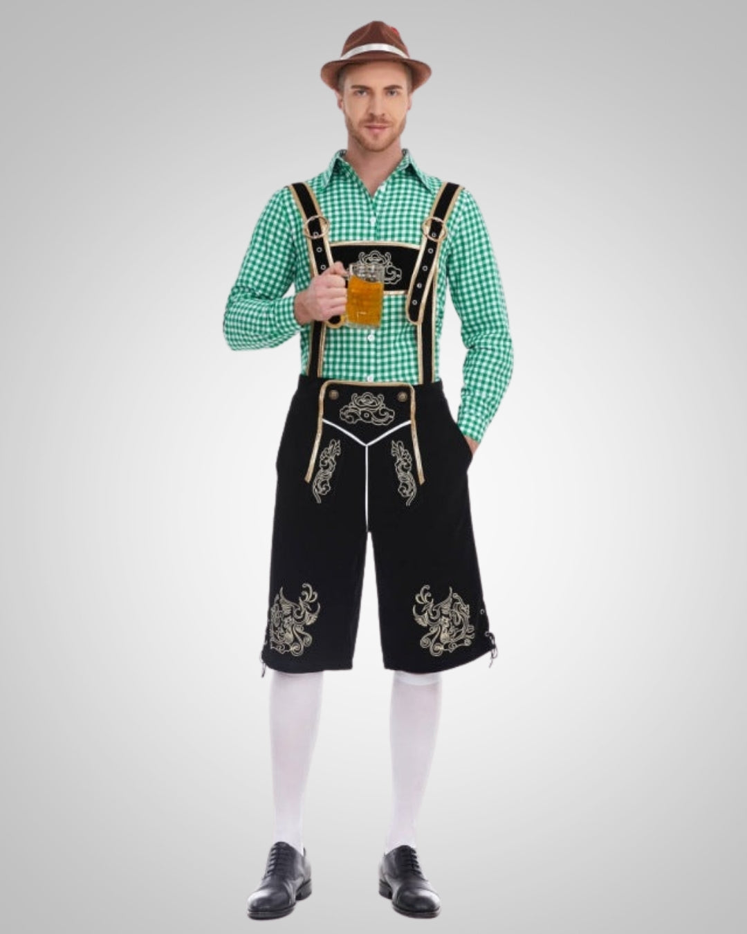 Alexander | Herren Lässig Oktoberfest Lederhose