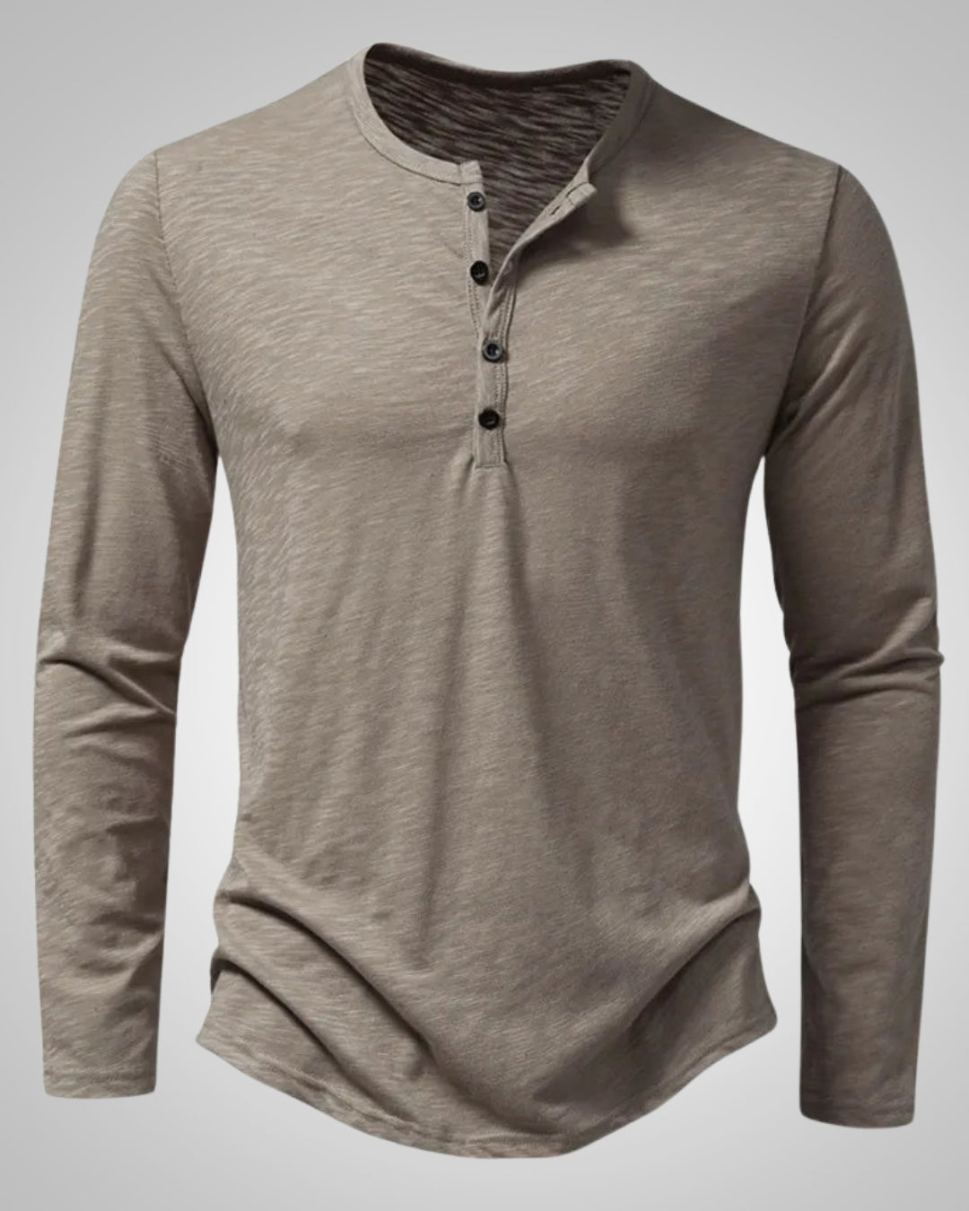 Gary | Herren Legeres Henley Longsleeve Shirt